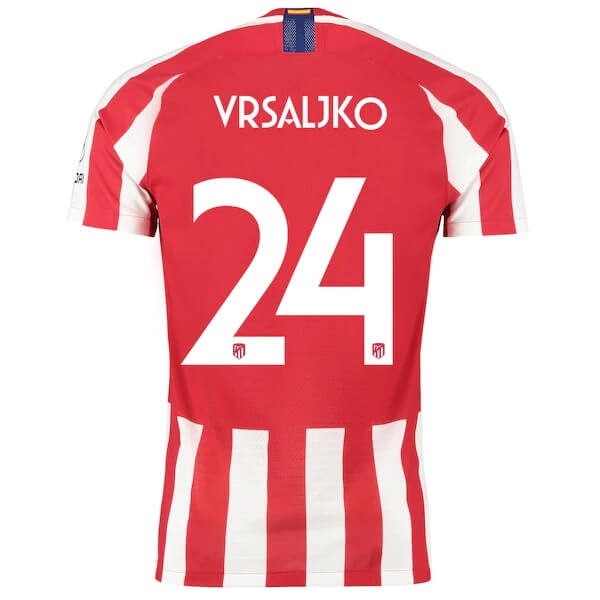 Tailandia Camiseta Atlético de Madrid NO.24 Vrsaljko 2019 2020 Rojo